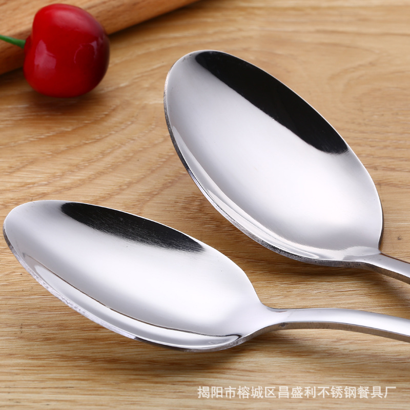 Stainless steel spoon tableware 1010 pointed spoon stainless steel spoon gift printed logo