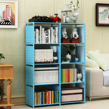 Double-row bookshelf simple bookcase floor shelf children's bookcase student bookcase multi-layer reinforced storage cabinet wholesale