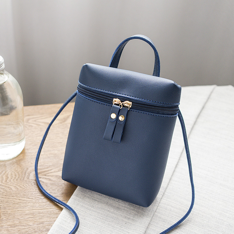 Women's Bucket Crossbody Phone Bag - Dark Blue