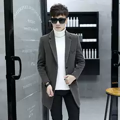 2026 Winter Men's Woolen Coat Mid-Length Woolen Jacket Wholesale Zhejiang Ningbo Men's Suit Korean Style