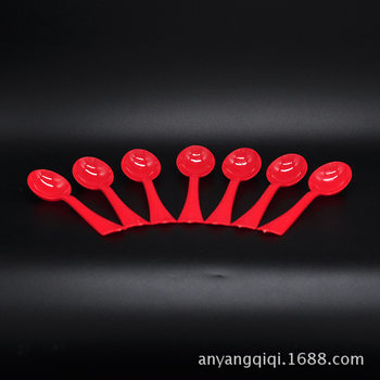 Wedding supplies wholesale wedding disposable spoon wedding plastic red spoon wedding banquet tableware soup spoon