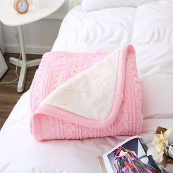 New Home Textiles Summer Fleece-Lined Twist Blanket Breathable Knitted Blanket Imitation Cashmere Nap Blanket Sofa Blanket Wholesale
