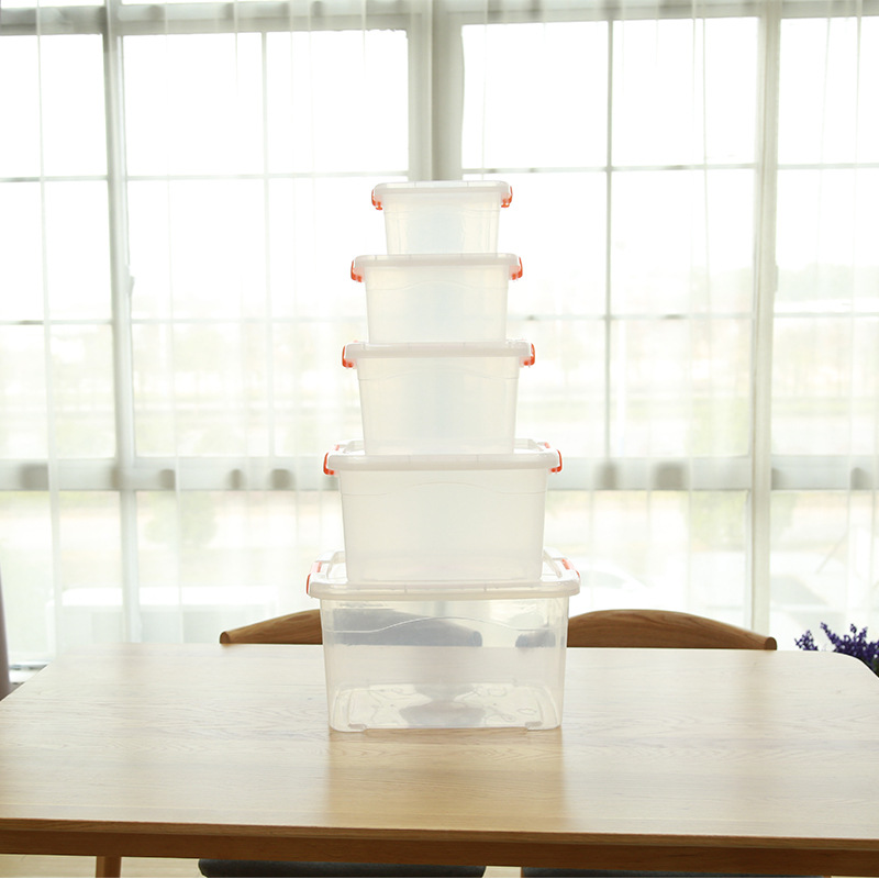 Plastic storage box desktop thickened transparent storage box sundries storage box finishing box toy box snack box storage