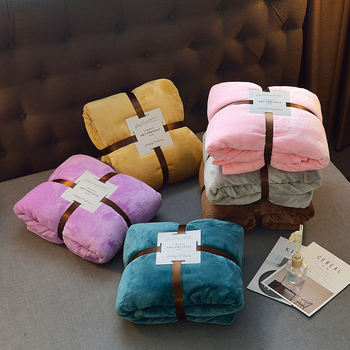 Solid color blanket wholesale new sofa blanket a generation of knee blanket foreign trade good manufacturers soft thick