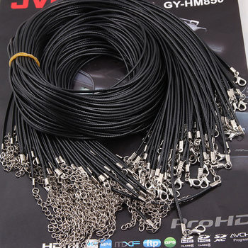 Accessories diy Necklace Rope Lobster Buckle Leather Rope Korean Wax Line Necklace Rope Black Leather Rope Pendant Rope Wax Line Rope