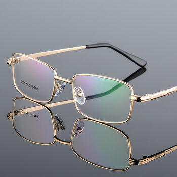 Factory wholesale titanium alloy thick gold plating metal glasses frame can be installed presbyopic glasses frame 3005
