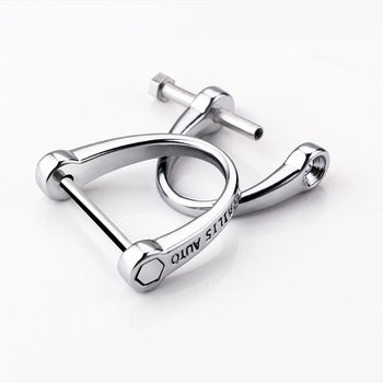 Factory wholesale car keychain high-end hardware zinc alloy horseshoe Buckle Auto Parts keychain shell D Buckle