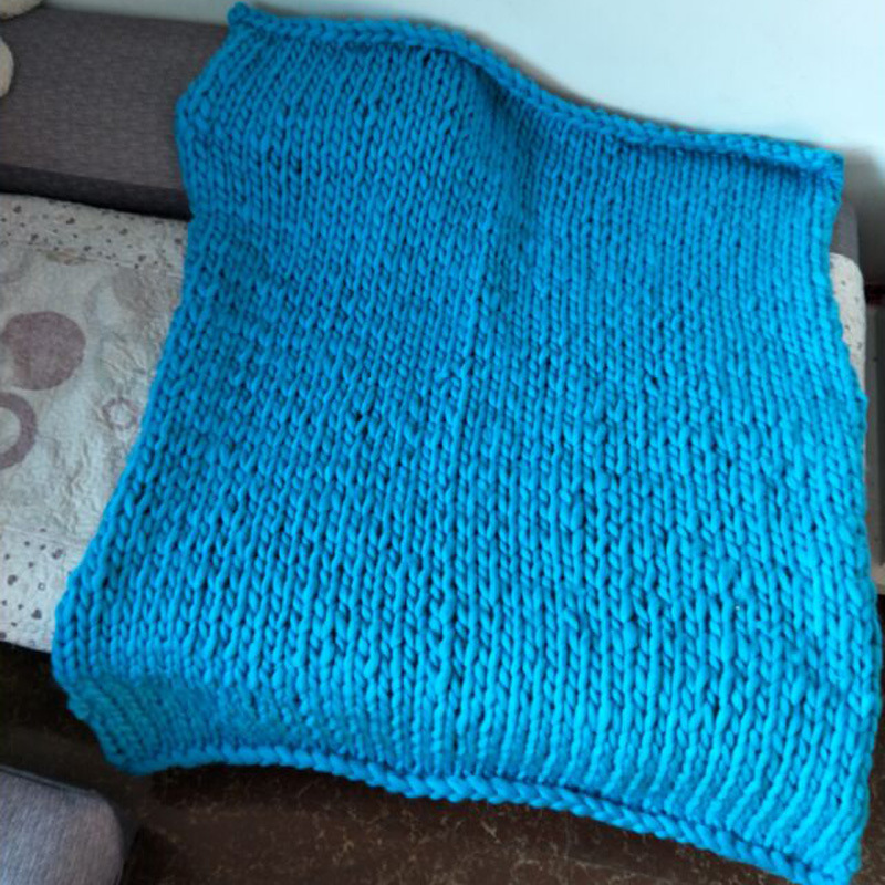 Factory direct Iceland wool coarse wool hand-woven blanket sofa blanket thick wire blanket air conditioning quilt 8636