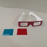 Найдите оптом и в розницу детские 3D-очки, сделанные своими руками из бумаги, красные и синие, обучающие товары для детей с белой оправой и фиолетовыми глазами