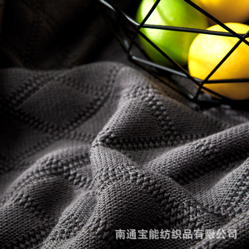 New Products on the Market Cotton Diamond Plaid Knitted Blanket Wool Blanket Air-conditioning Blanket Sofa Cover Blanket