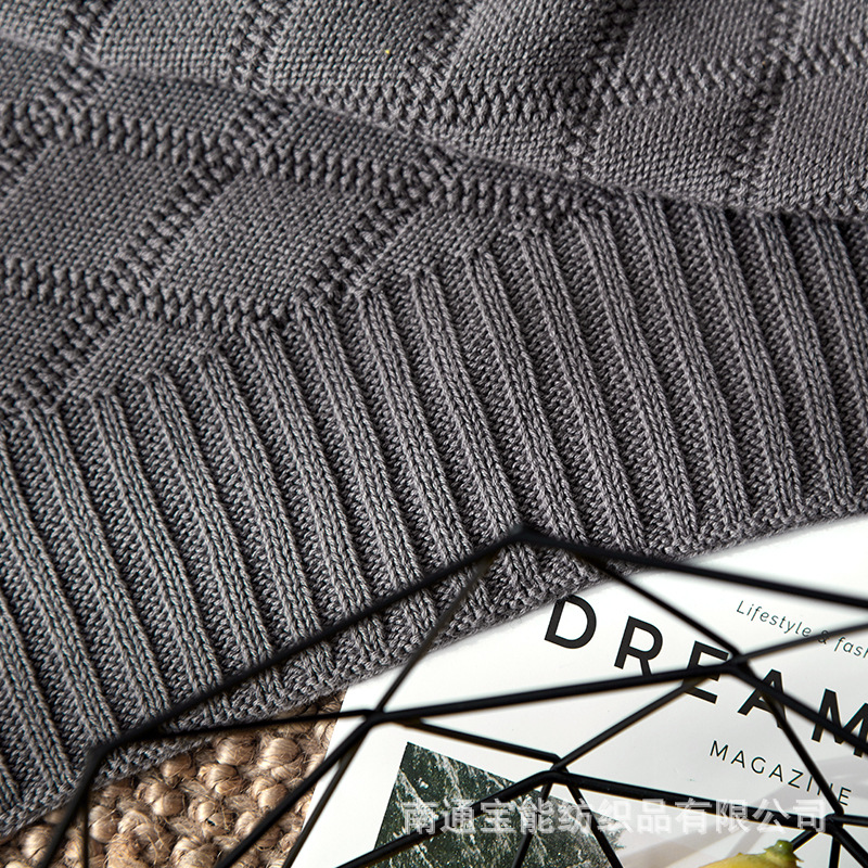 New Products on the Market Cotton Diamond Plaid Knitted Blanket Wool Blanket Air-conditioning Blanket Sofa Cover Blanket