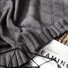 New Products on the Market Cotton Diamond Plaid Knitted Blanket Wool Blanket Air-conditioning Blanket Sofa Cover Blanket
