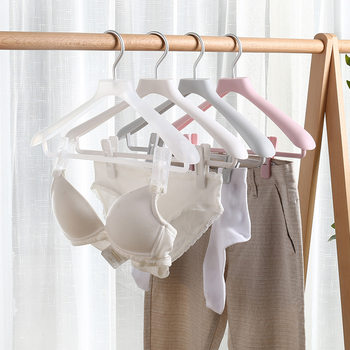 Unprinted aluminum wide shoulder plastic clothes hanger aluminum hook hotel suit wide shoulder clothes hanger pants rack wholesale clothes hanger