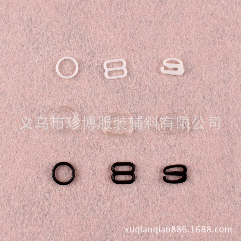 Factory supply plastic transparent bra buckle 0/8.9 plastic hook buckle shoulder strap adjustment buckle wholesale