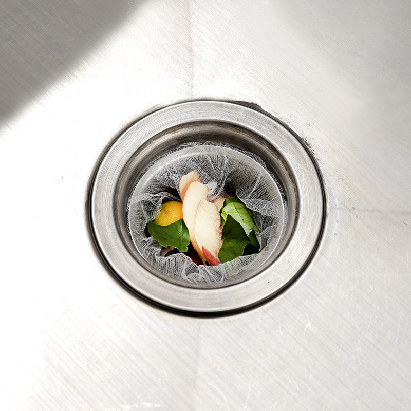 Kitchen Sink Filter Disposable Sewer Garbage Filter Meal Residue Sink Mesh Bag 100 Pieces