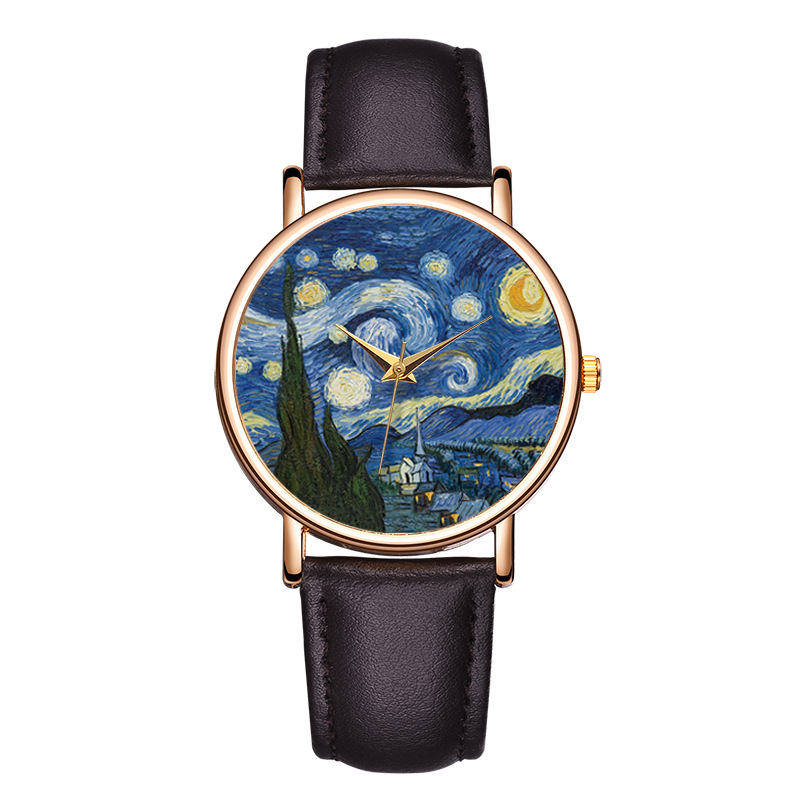 Impressionist Art Dial Casual Fashion Style Popular Style Glamour Watch