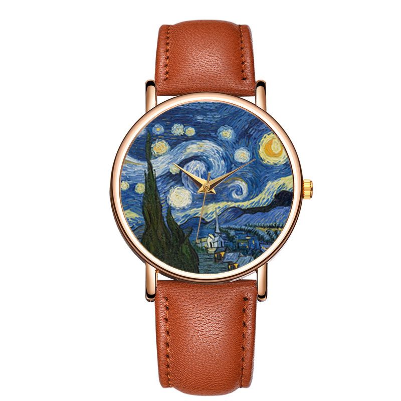 Impressionist Art Dial Casual Fashion Style Popular Style Glamour Watch