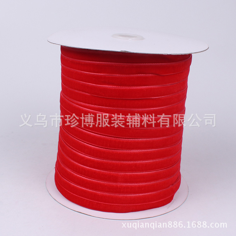 New wide single-sided flocking belt manufacturers wholesale velvet webbing multi-specification fashion velvet belt