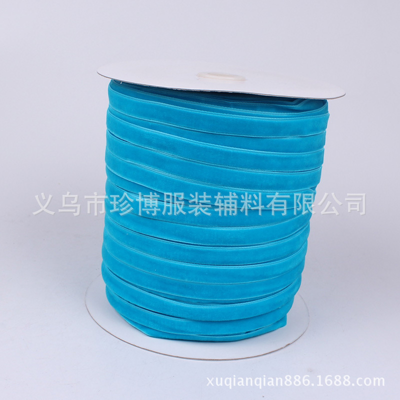 New wide single-sided flocking belt manufacturers wholesale velvet webbing multi-specification fashion velvet belt