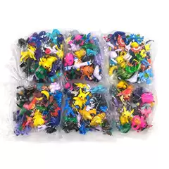 144-Piece Pokemon Mini Figures Set - Pocket Monster Anime Action Figurines Collectible Toys Gashapon Capsule Dolls