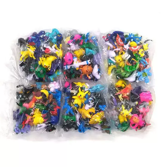 144-Piece Pokemon Mini Figures Set - Pocket Monster Anime Action Figurines Collectible Toys Gashapon Capsule Dolls