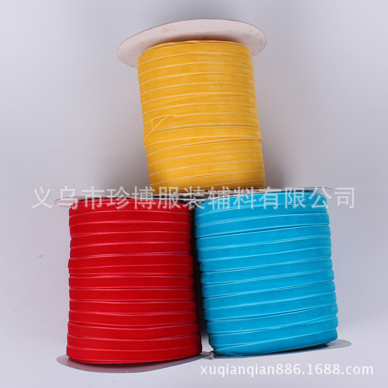 New wide single-sided flocking belt manufacturers wholesale velvet webbing multi-specification fashion velvet belt