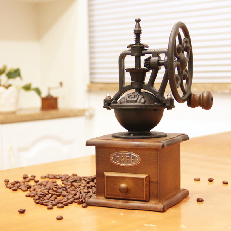 Retro hand grinder coffee bean grinding machine manual grinder ceramic pepper mill household coffee machine