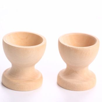 Factory direct wooden egg bracket wooden imitation egg base wine cup shape Easter children's toys