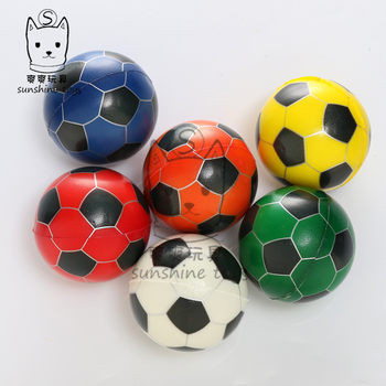 Factory direct 6.3 New PU football sponge foam vent ball solid pet toy kindergarten rubber ball