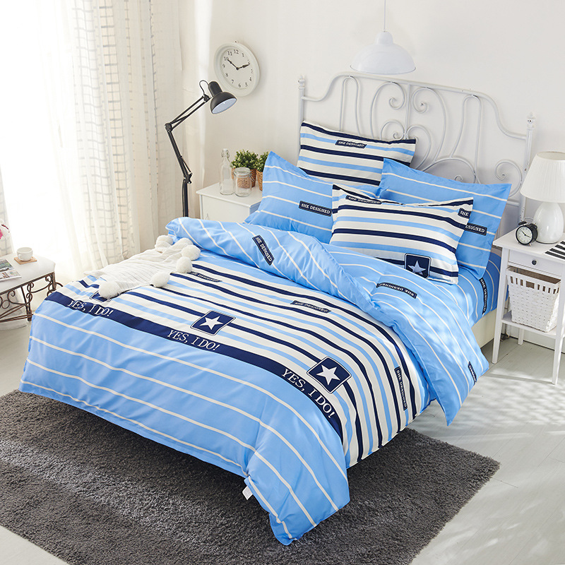 Bedding Brushed Four-Piece Quilt Cover Three-Piece Set Factory Wholesale Plant Cashmere Gifts Free Shipping
