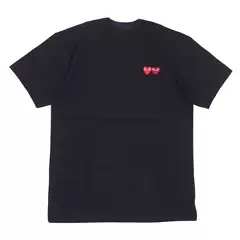 Heyplay Japanese Style Trendy Brand T-Shirt Peach Heart Men's and Women's Round Neck Pure Cotton Short-Sleeved Double Heart Heart Red Heart Couple Style