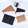 A4 kraft paper file bag horizontal file bag blank large capacity line buckle data storage bag printing custom logo