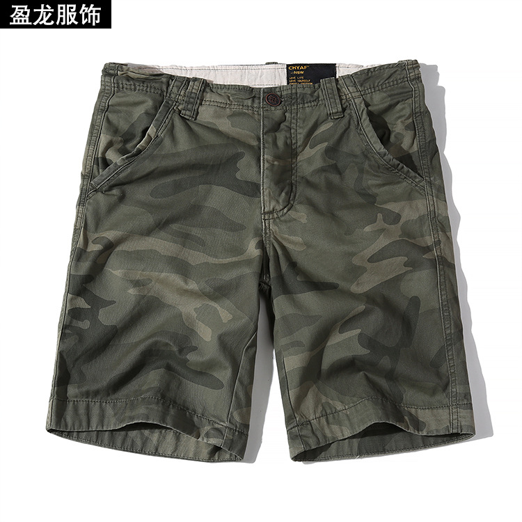 Summer new camouflage pants men's work shorts casual pants f...