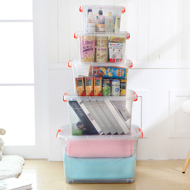 Transparent Storage Box Plastic Storage Box Sorting Box Wardrobe Clothes Portable Storage Box Sorting Box Size