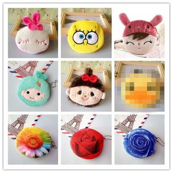 Stall hot sale plush cute coin purse cartoon fabric female key bag coin bag small bag wholesale gift gift