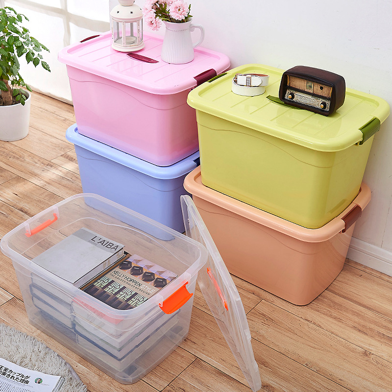 Transparent Storage Box Plastic Storage Box Sorting Box Wardrobe Clothes Portable Storage Box Sorting Box Size