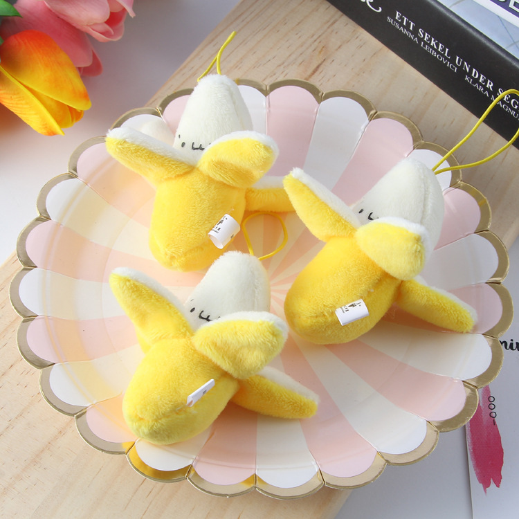 Cute Peeling and Peeling Banana Plush Toys Kaomojis Plush To...