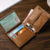 Cross-border Hot Selling Retro Cowhide Men's Wallet Multi-function Card Coin Coin Purse RFID Anti-theft European and American Wallet
