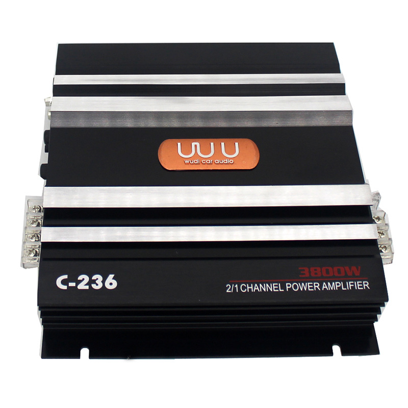 Factory Direct Sales C-236 High Power 3800W Car Amplifier Two-Channel 2-Channel Car Amplifier Push Bass
