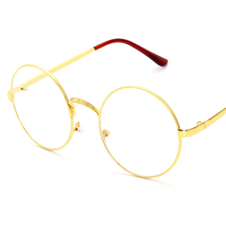 Jett 3048 Harry Potter same style large round frame plain glasses metal retro Prince glasses men's and women's glasses frame
