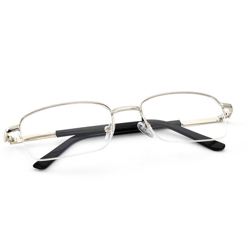 Height half frame finished myopia glasses metal resin sheet light myopia glasses frame 600 700 1000 degrees