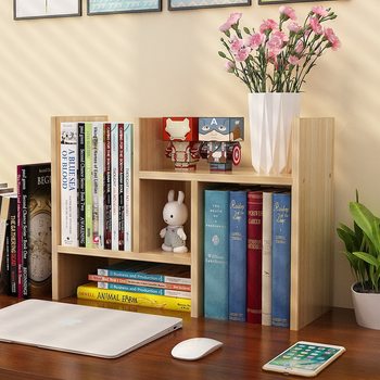 Desktop Small Bookshelf Simple Table Storage Rack Simple Modern Student Bookcase Children's Desk Office Desk Storage Rack