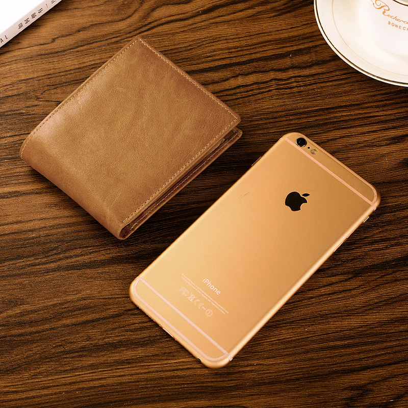 Cross-border Hot Selling Retro Cowhide Men's Wallet Multi-function Card Coin Coin Purse RFID Anti-theft European and American Wallet