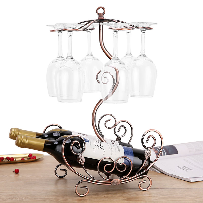 Wine Rack cup holder iron wine rack decoration household wine cabinet decoration wine glass upside down wine cup holder decoration