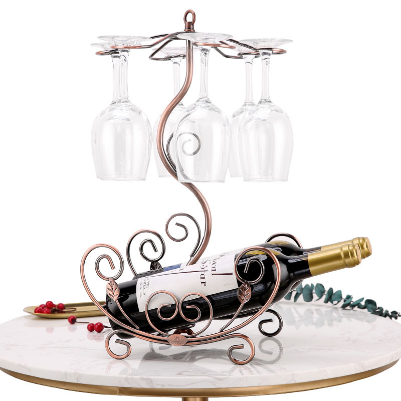 Wine Rack cup holder iron wine rack decoration household wine cabinet decoration wine glass upside down wine cup holder decoration
