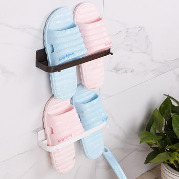 New Bathroom Toilet Shoe Rack Wall-Mounted Economical Convenient Slipper Rack Wall Simple Storage Rack Wholesale