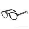 New trendy Hong Kong style retro beige nail plain glasses small round frame Depp glasses frame can be equipped with myopia glasses frame