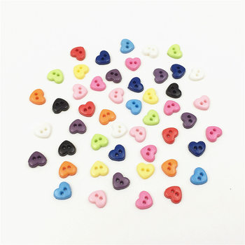 6mm color button heart button children's button clothing DIY decorative button handmade material