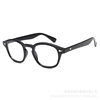 New trendy Hong Kong style retro beige nail plain glasses small round frame Depp glasses frame can be equipped with myopia glasses frame