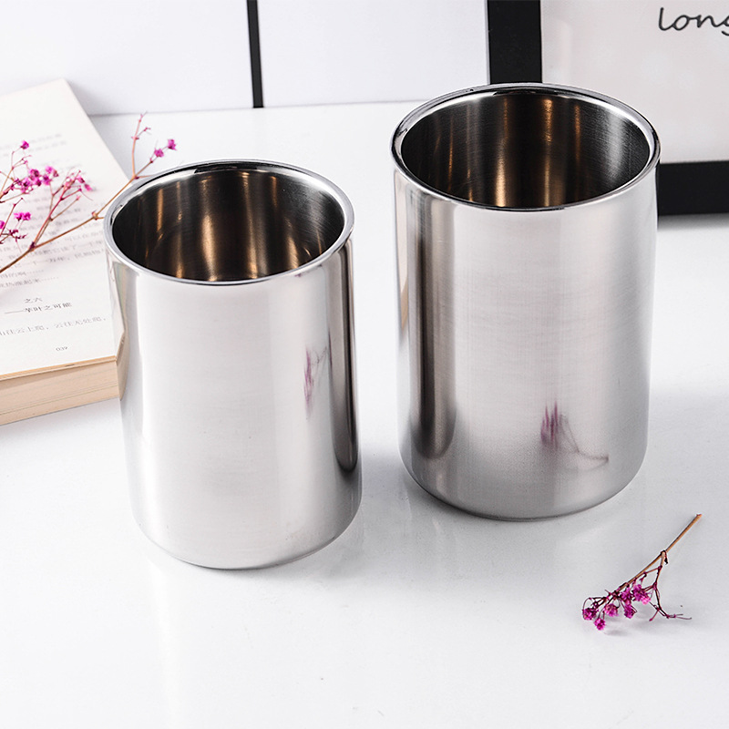 Janesya Double-Layer Stainless Steel Water Cup, Beer Cup, Wine Cup, Handy Cup, Mouthwash Cup, Toothbrush Cup